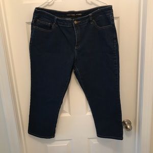 Cropped denim jeans